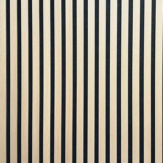 Acoustic Slatted Wall Panel - Natural Oak 2.4m x 0.6m (4 Pieces)