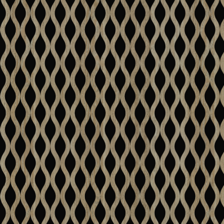 Acoustic Waved Wall Panel - Dark Oak 2.4m x 0.6m (4 Pieces)