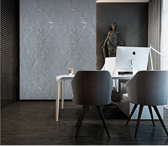 Grey Marble Effect UPVC Wall Panel Covering 60x240cm (4 Pieces)