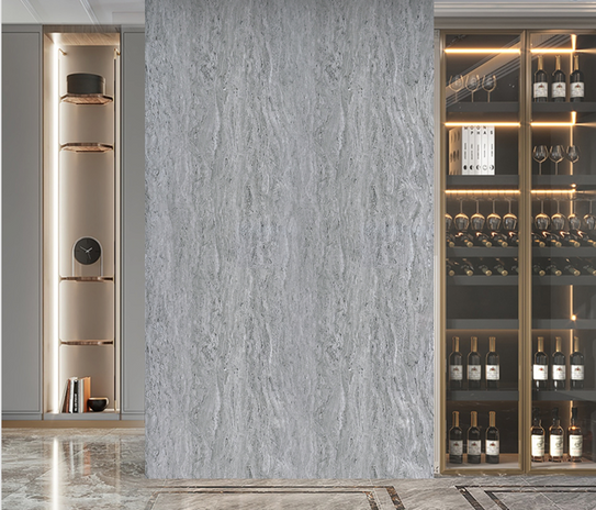 Mixed Grey Marble Effect UPVC Wall Panel Covering 60x240cm (4 Pieces)