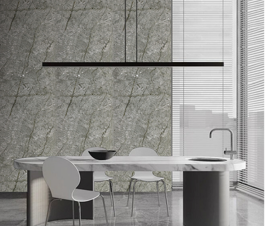 Grey Marble Effect UPVC Wall Panel Covering 60x240cm (4 Pieces)