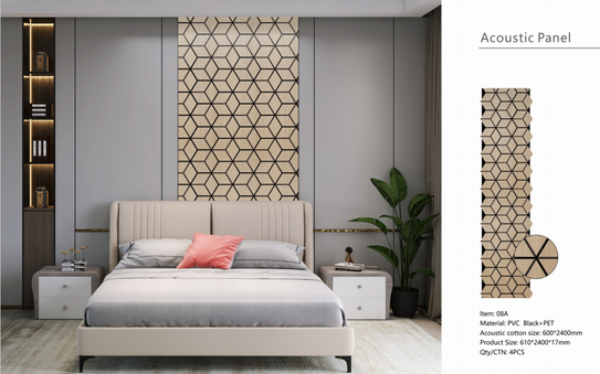 Acoustic Block Wall Panel - Oak 2.4m x 0.6m (4 Pieces)