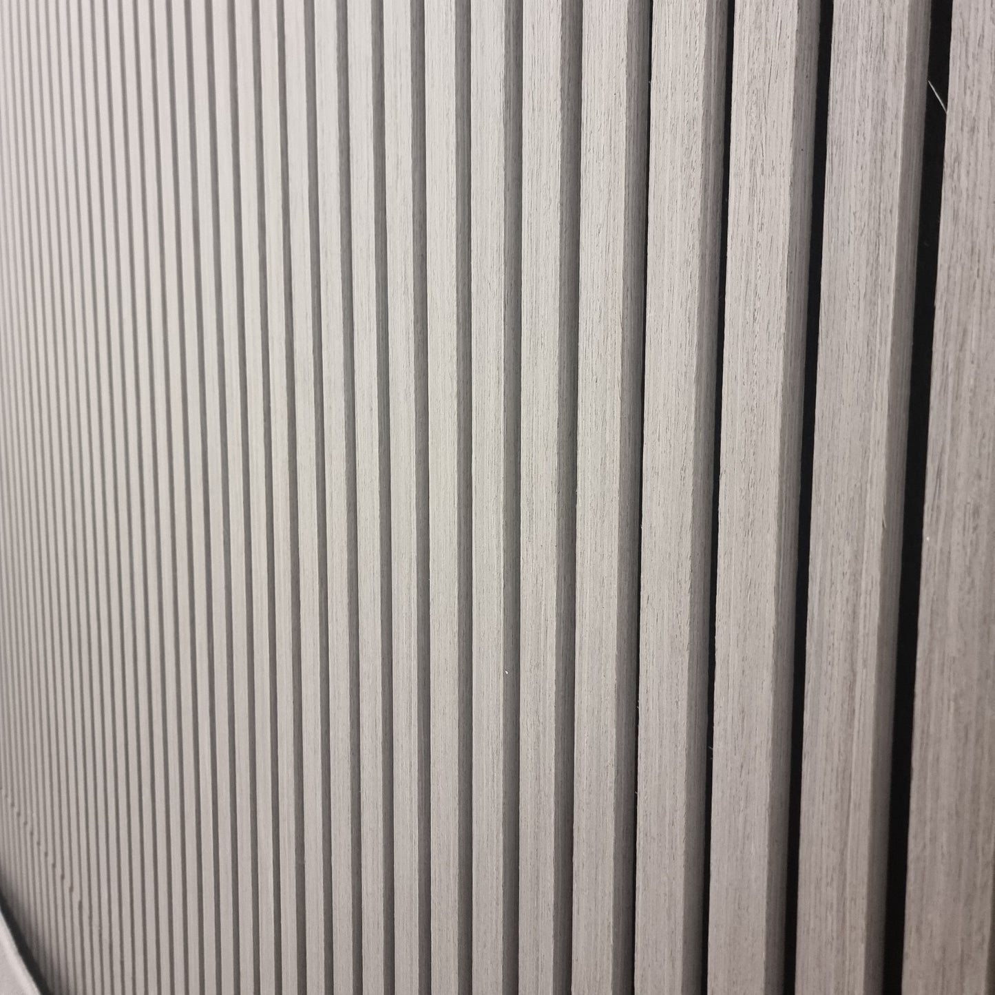 Acoustic Slatted Wall Panel - Ash Grey 2.4m x 0.6m (4 Pieces)