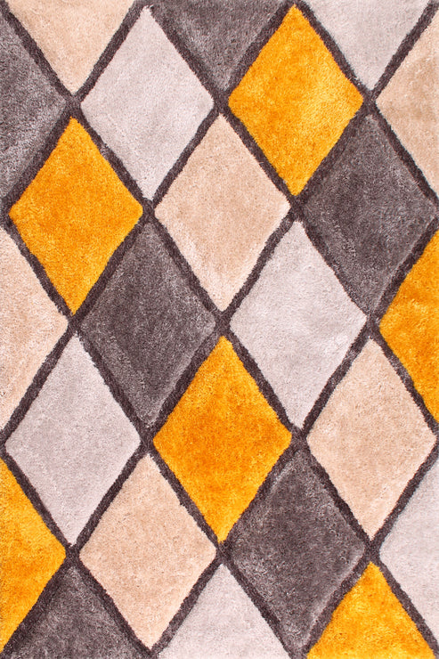 3D CARVED DIAMOND OCHRE