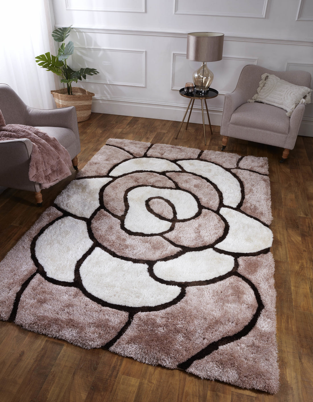 3D CARVED ROSE NATURAL