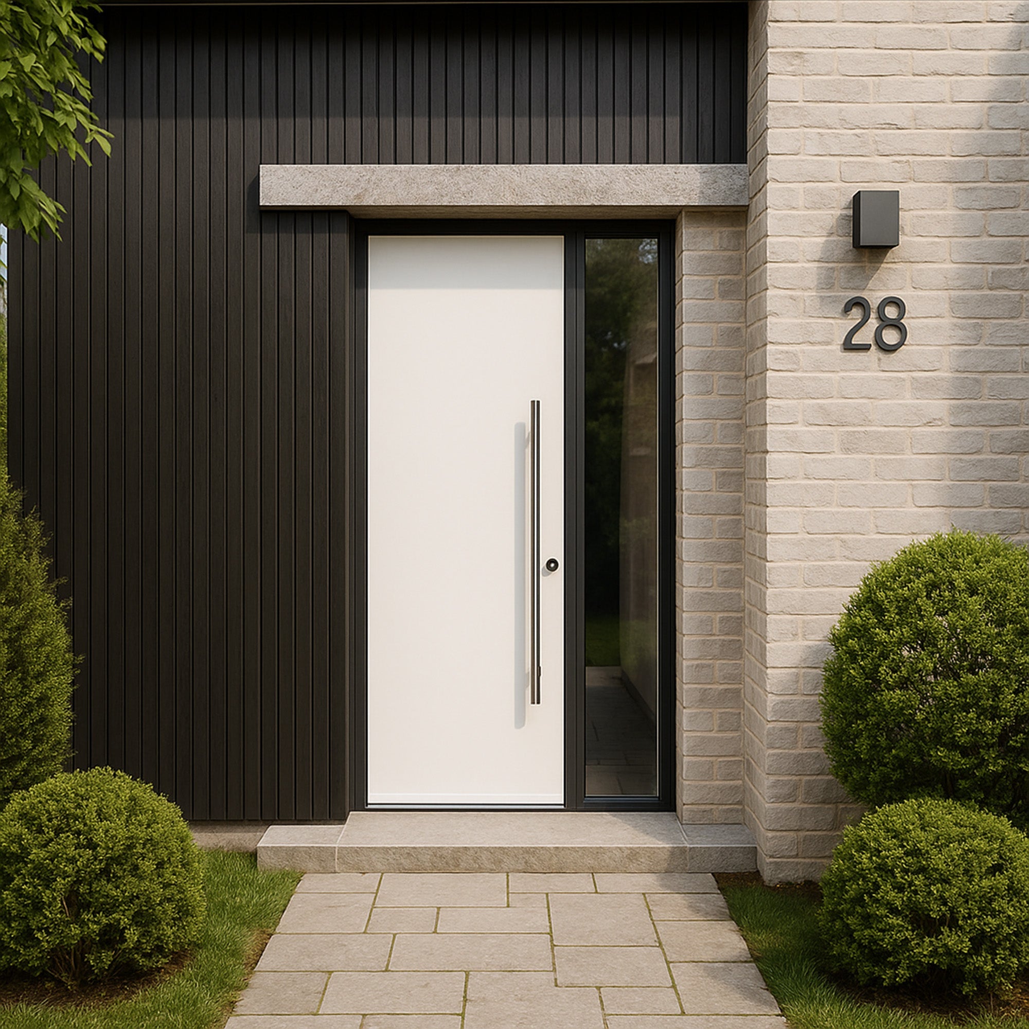 Exterior UPVC Wall Panels - Black 180cm or 150cm (4 Pieces)