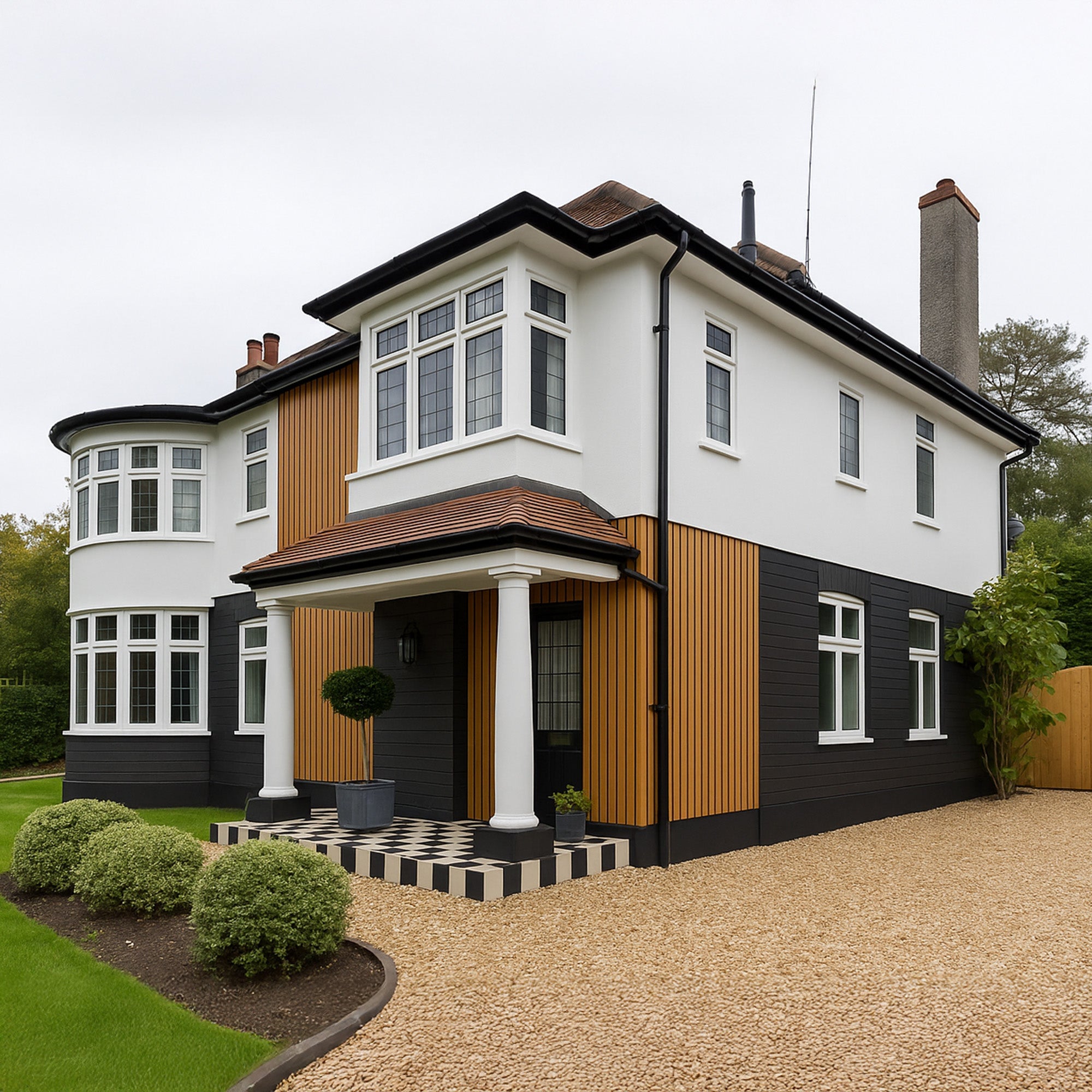 Exterior UPVC Wall Panels - Light Oak 180cm or 150cm (4 Pieces)