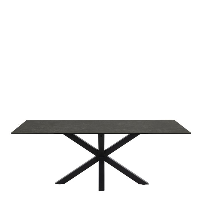Heaven Dining Table with Ceramic Black Top 200x75.5cm