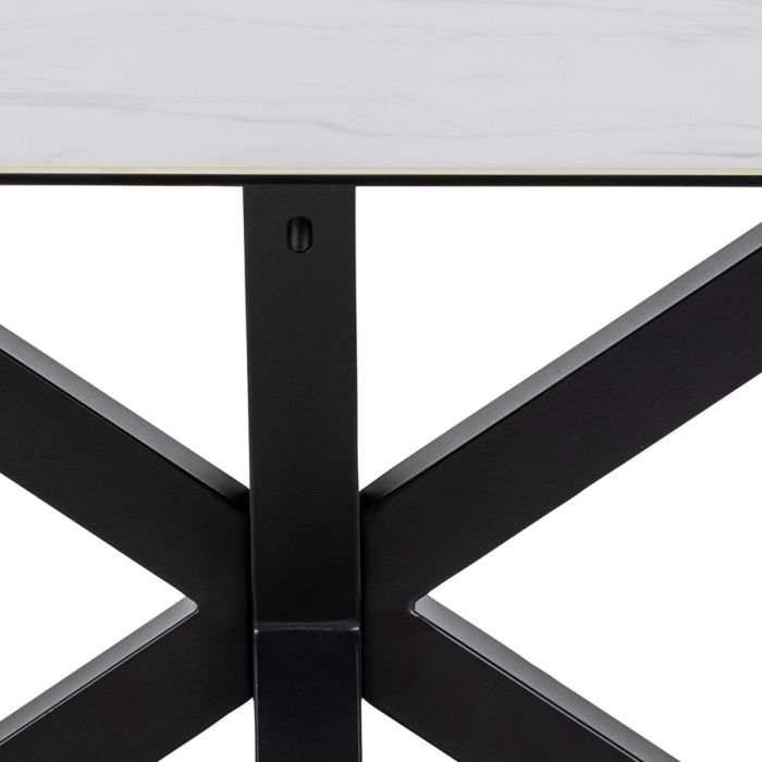Heaven Dining Table with Ceramic White Top 200x75.5cm