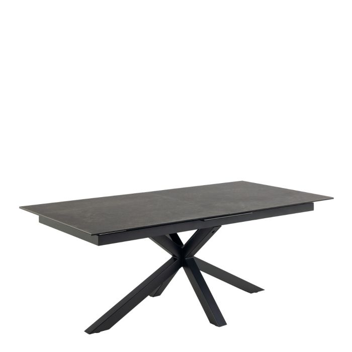 Heaven Extendable Dining Table with Ceramic Black Top 200-240cm