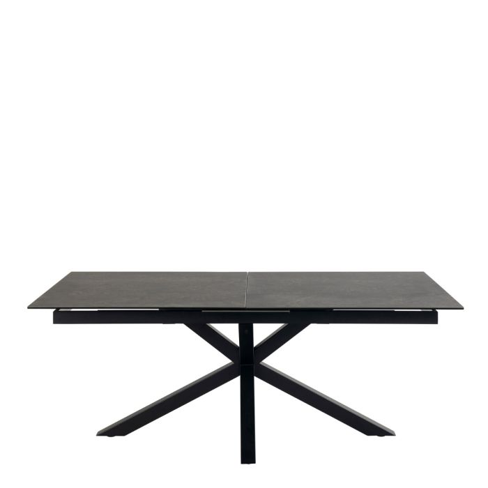 Heaven Extendable Dining Table with Ceramic Black Top 200-240cm