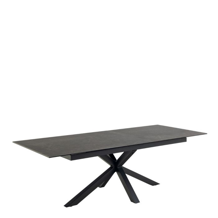 Heaven Extendable Dining Table with Ceramic Black Top 200-240cm