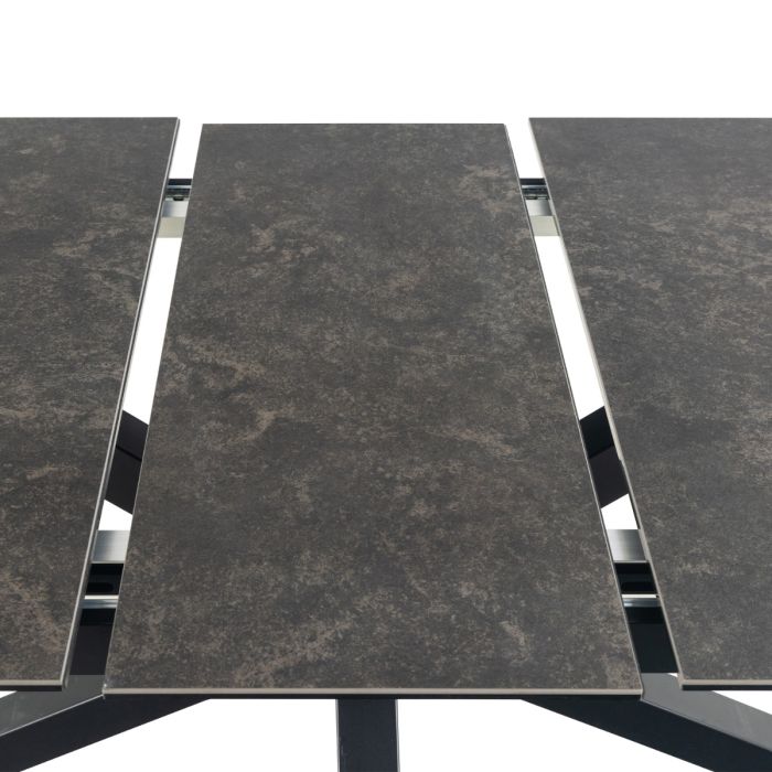 Heaven Extendable Dining Table with Ceramic Black Top 200-240cm