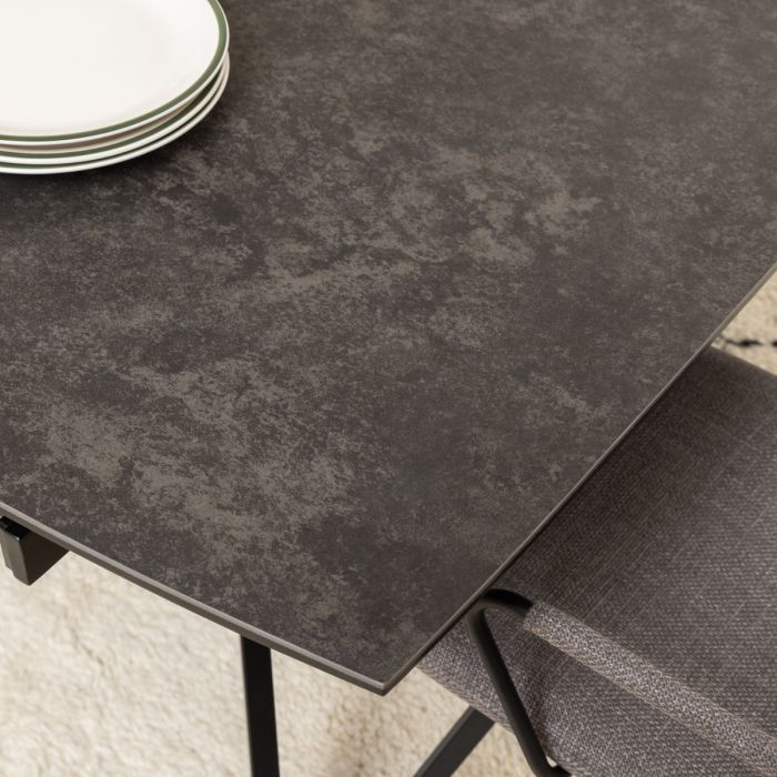 Blackburn Black Ceramic Extending Dining Table