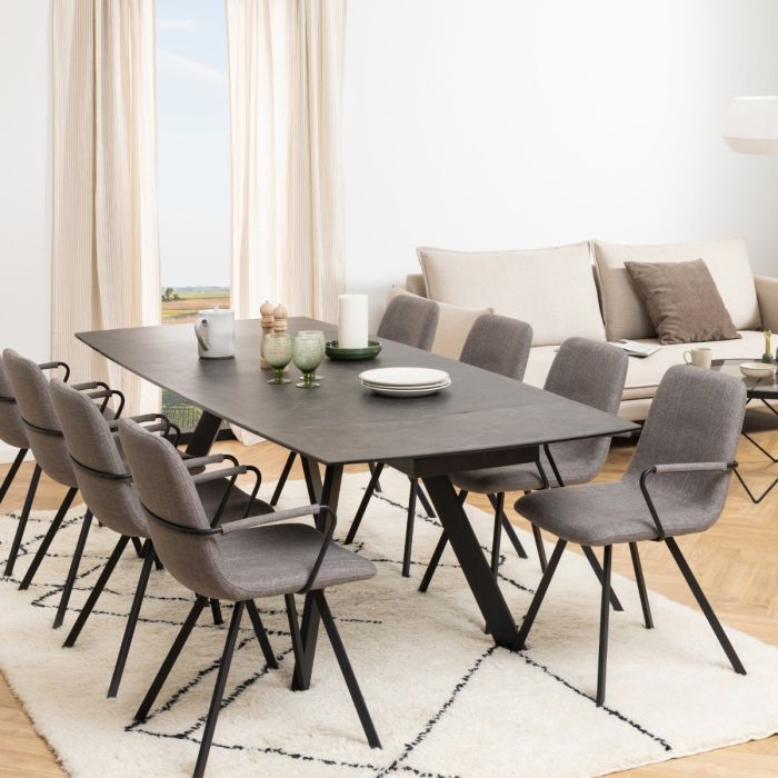 Blackburn Black Ceramic Extending Dining Table