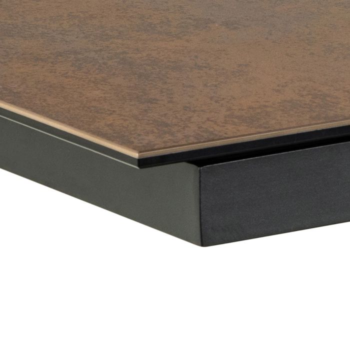Heaven Extendable Dining Table with Ceramic Rusty Brown Top 200-240cm