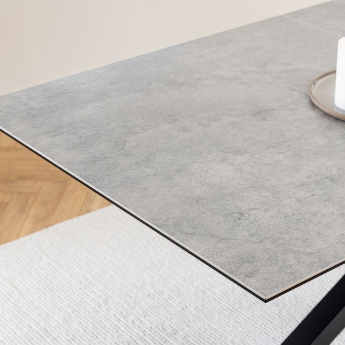 Heaven Extendable Dining Table with Ceramic Grey Top 200-240cm