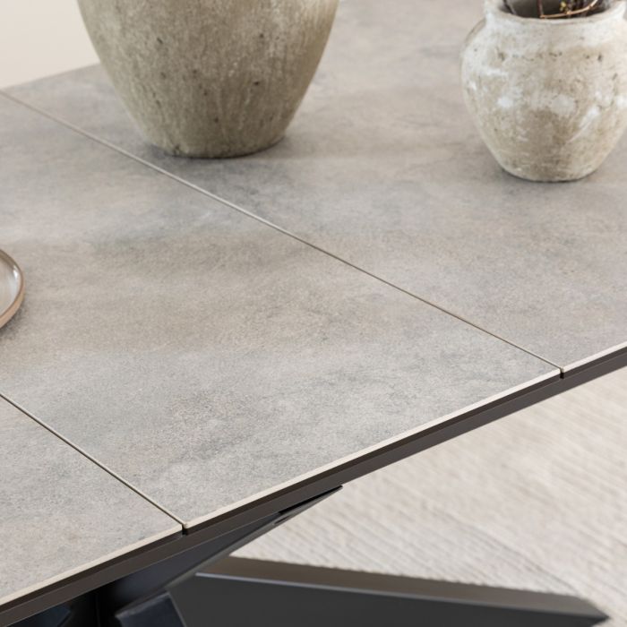 Heaven Extendable Dining Table with Ceramic Grey Top 200-240cm