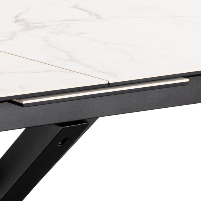 Heaven Extendable Dining Table with Ceramic White Top 200-240cm