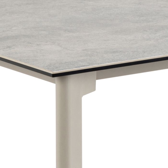 Palermo Ceramic Dining Table in Grey 160x75cm