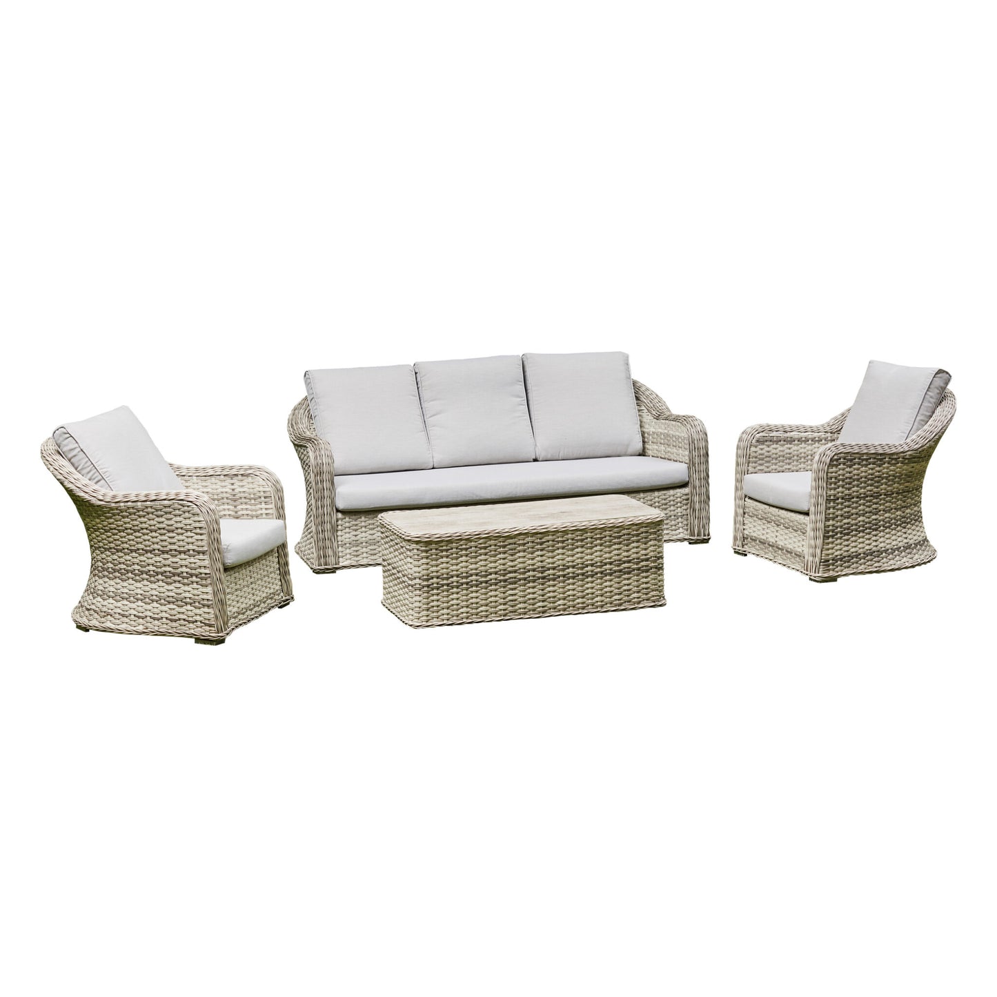 Luvira Rattan Sofa with Armchairs