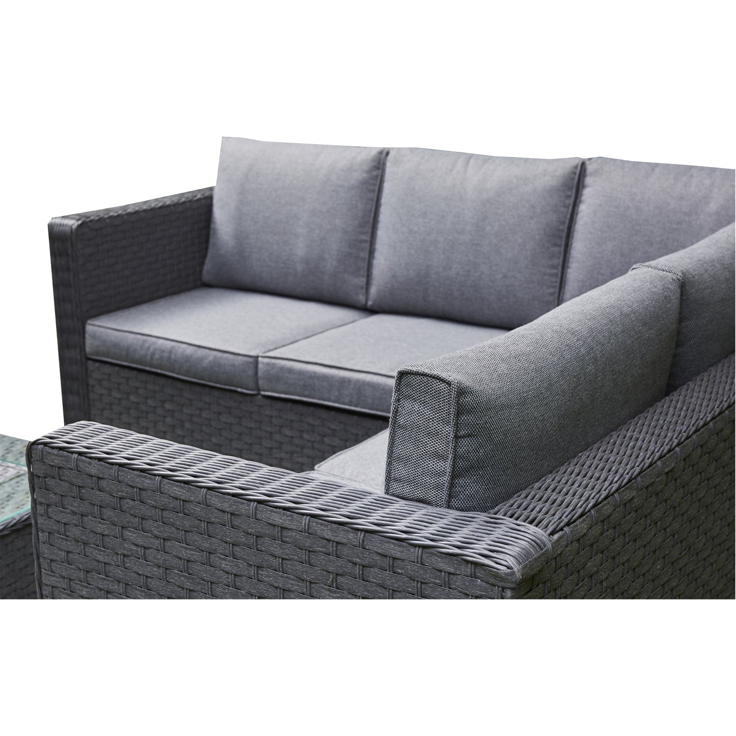 Sundara Corner Sofa Set with Ice Bucket - Grey