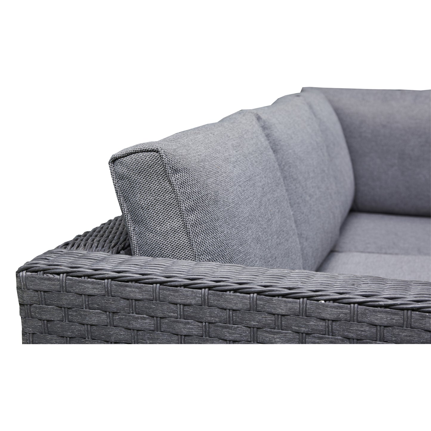 Sundara Corner Sofa Set with Ice Bucket - Grey