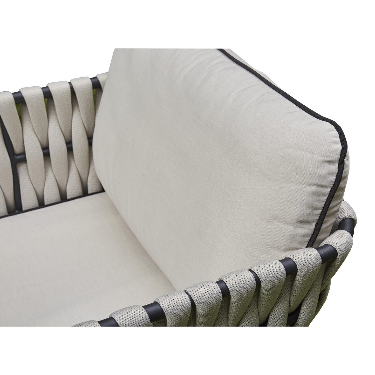 Corza Aluminium & Rope Lounge Set - Grey