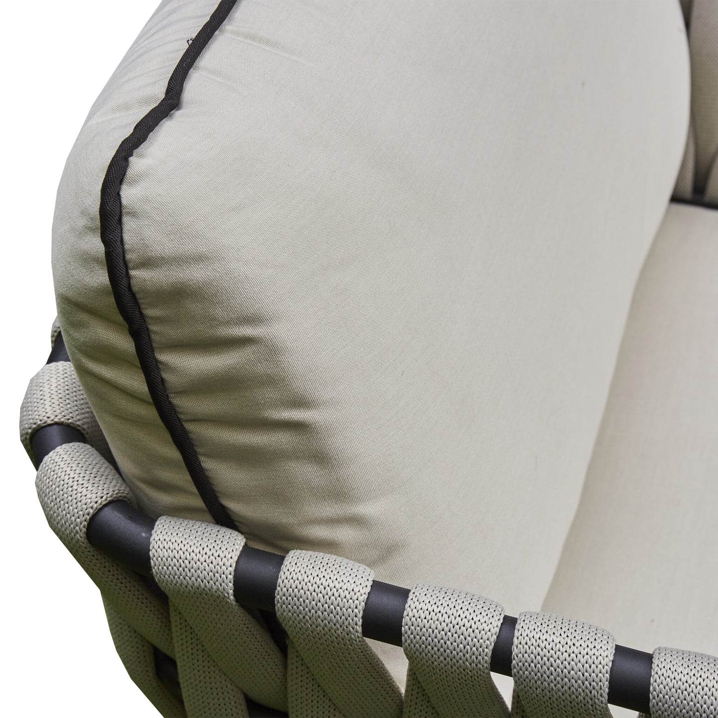 Corza Aluminium & Rope Lounge Set - Grey
