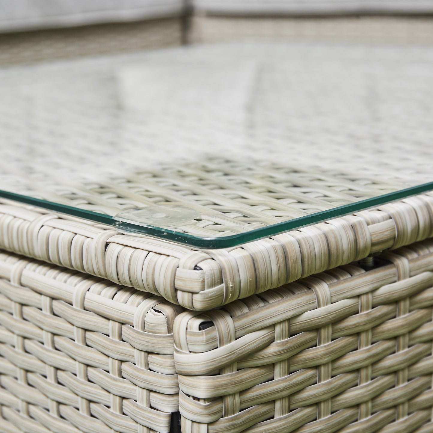 Solace U Shape Rattan Sofa - Grey