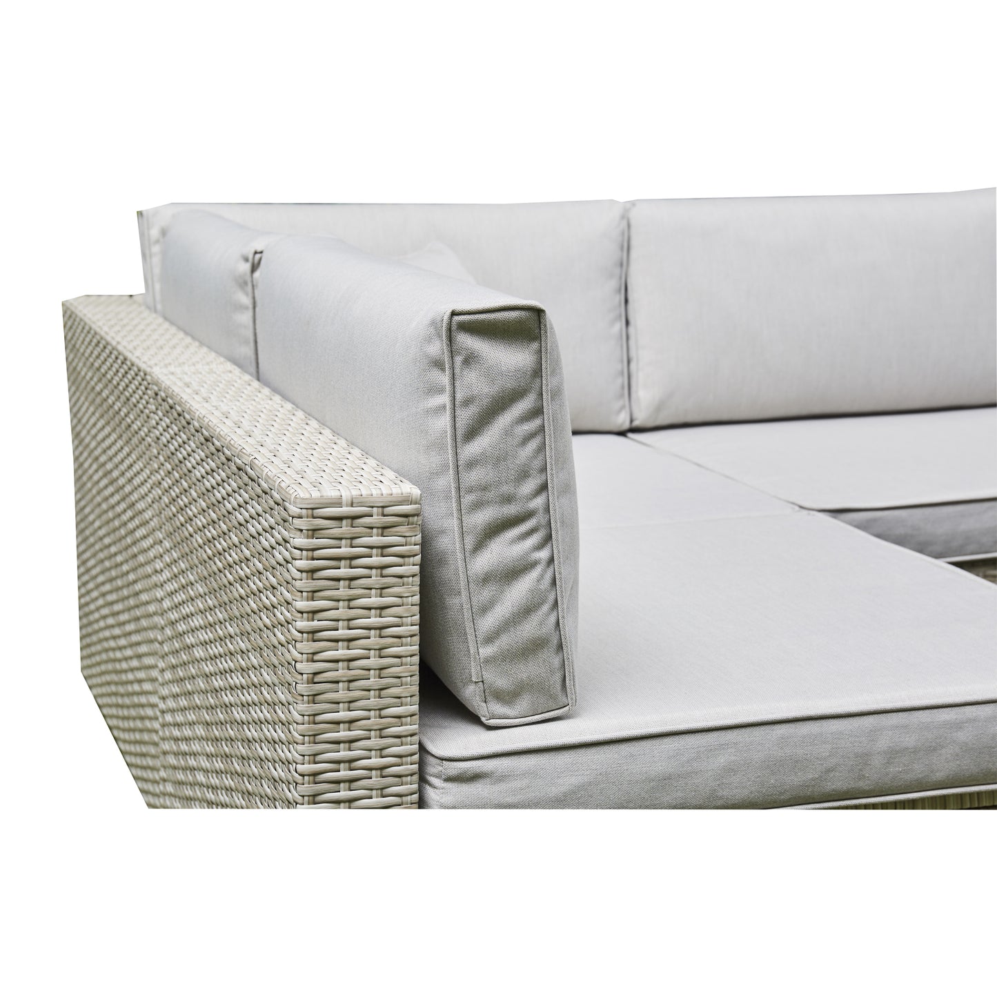 Solace U Shape Rattan Sofa - Grey