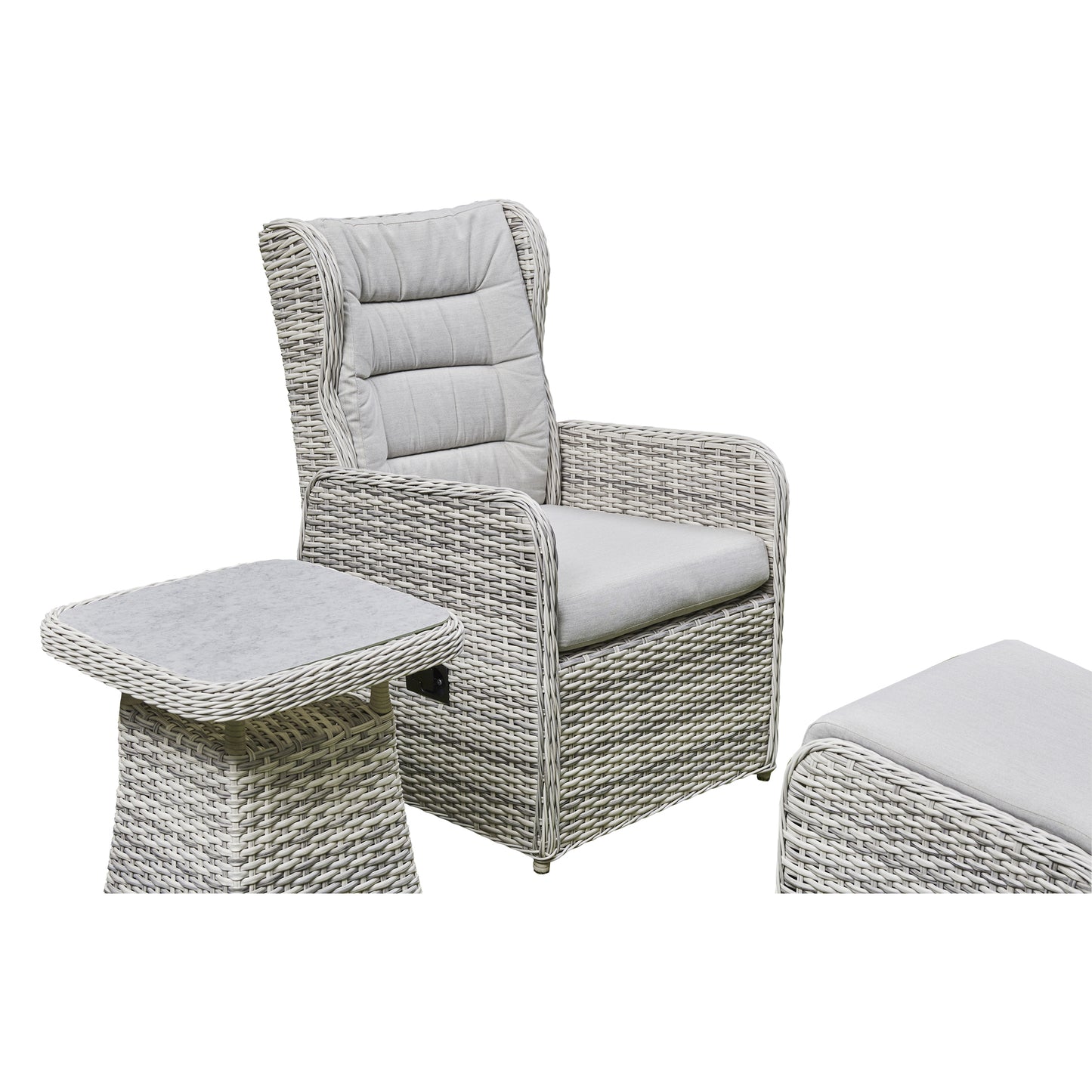 Bamora 5-Piece Reclining Lounge Set - Grey