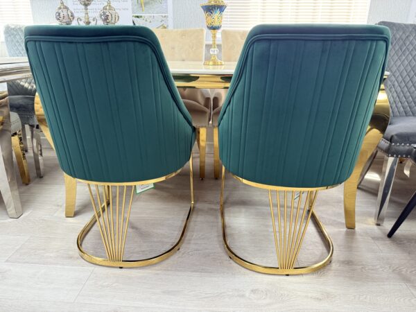 Lasco Green & Gold Dining Chair