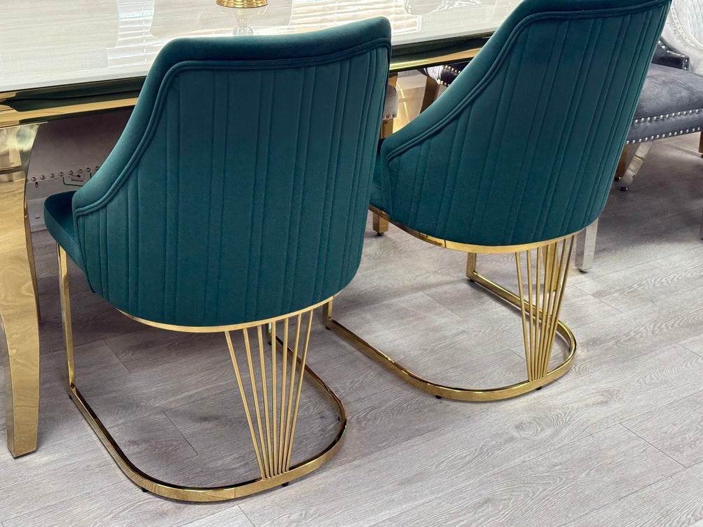 Lasco Green & Gold Dining Chair