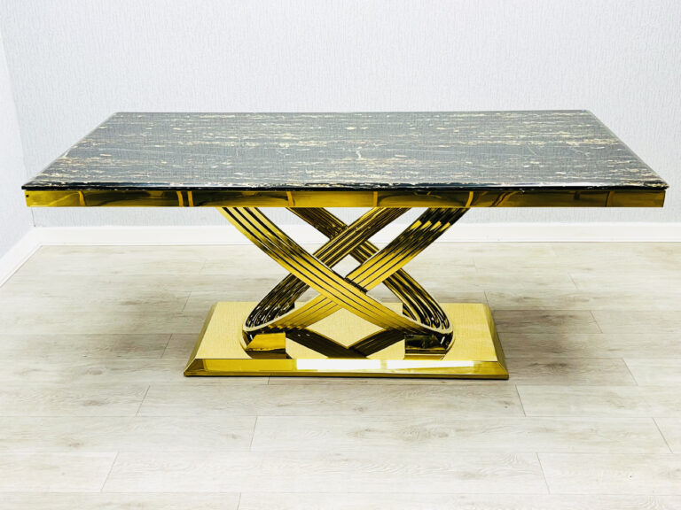 Elina Black/Gold Marble Coffee Table