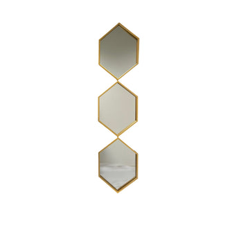 Three Diamond Gold Mirror