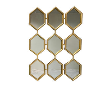 9 Tier Diamond Gold Mirror