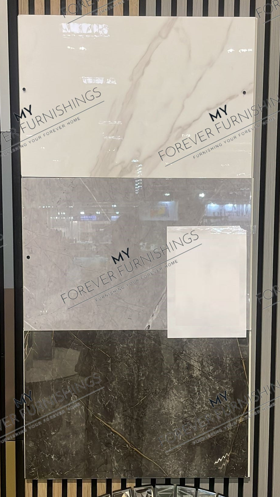 Grey Marble Effect UPVC Wall Panel Covering 60x240cm (4 Pieces)