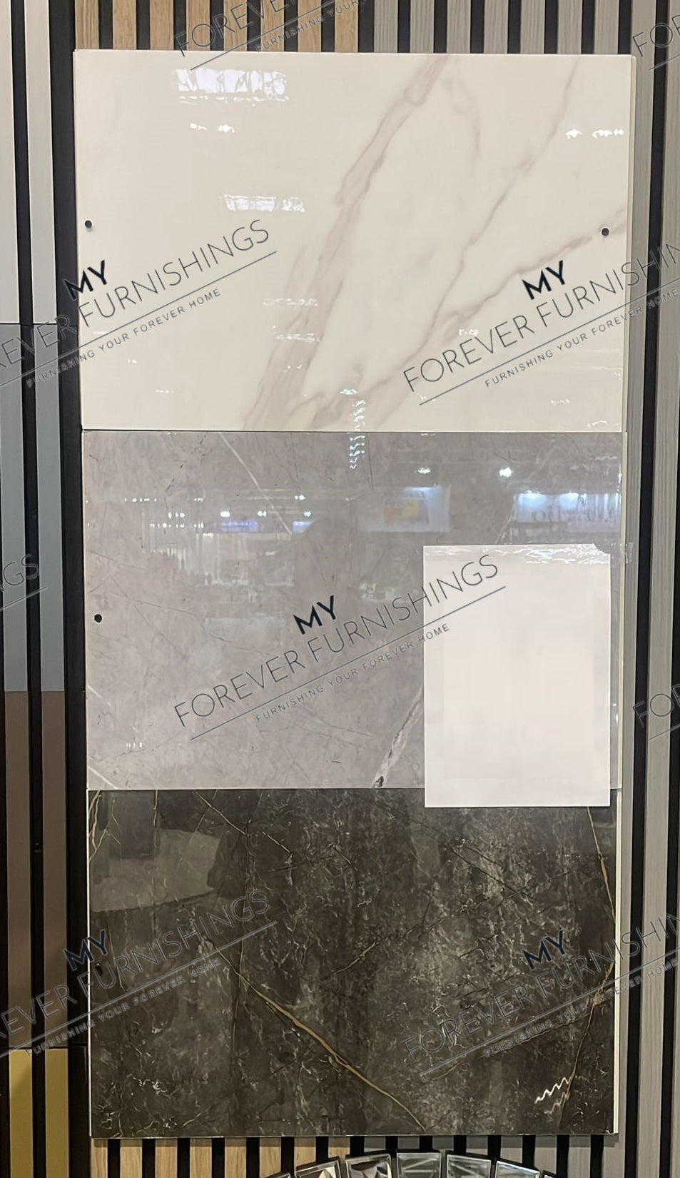 Light Black & Gold Marble Effect UPVC Wall Panel Covering 60x240cm (4 Pieces)