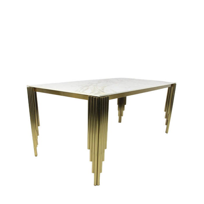 Mayfair Gold 1.8m Ceramic Dining Table (2 Colours)