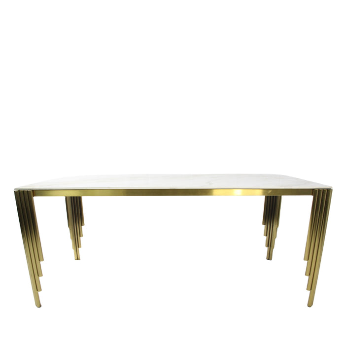 Mayfair Gold 1.8m Ceramic Dining Table (2 Colours)