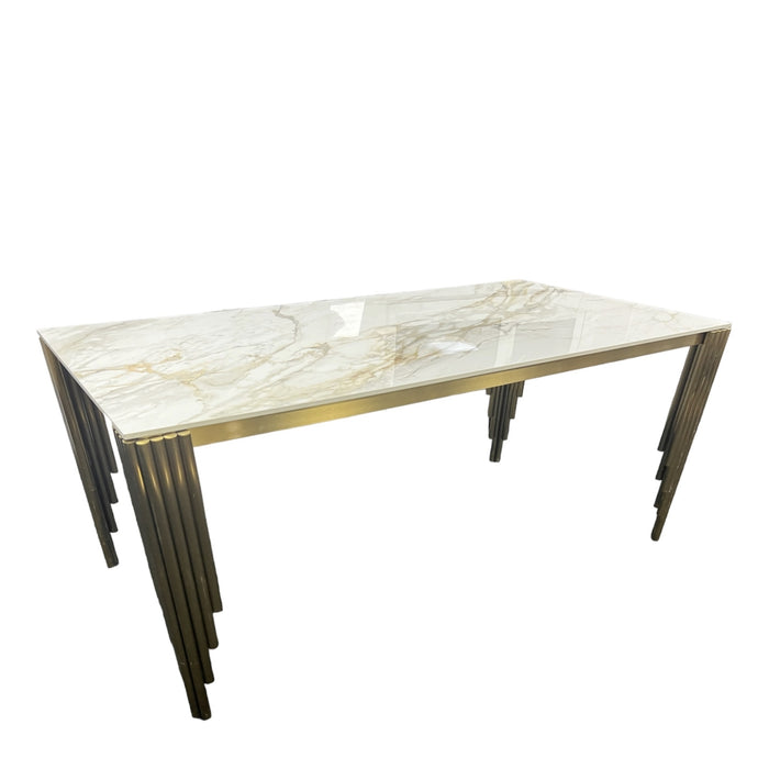 Mayfair Gold 1.8m Ceramic Dining Table (2 Colours)