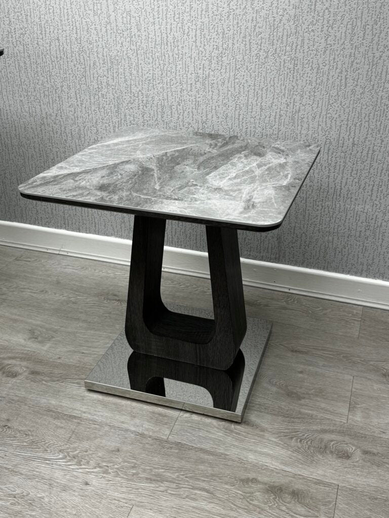 Zermatt Lamp Table With Grey Ceramic