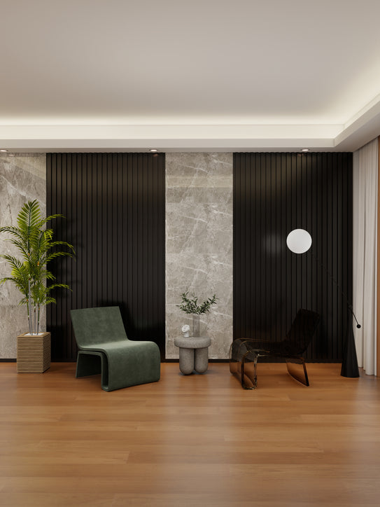 Black UPVC Seamless Wall Panel