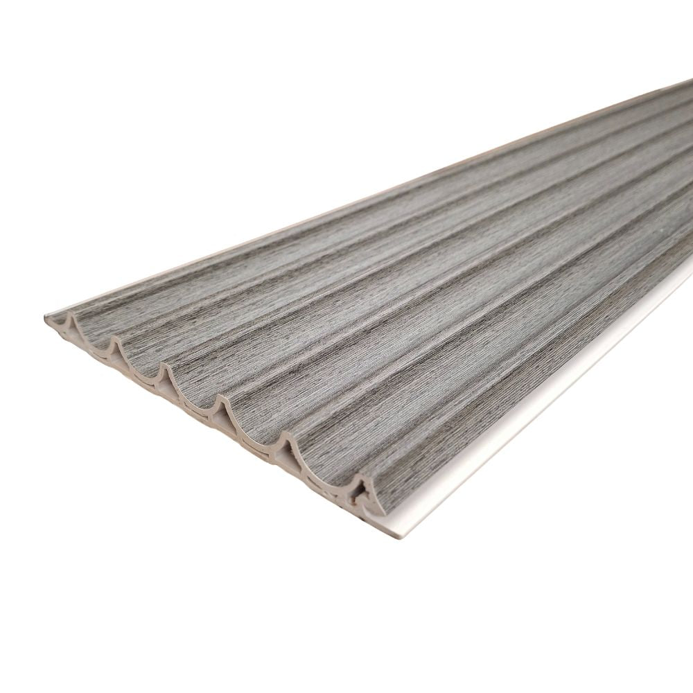 Wood Effect WPC Wave Style Wall Panels - Ash Grey