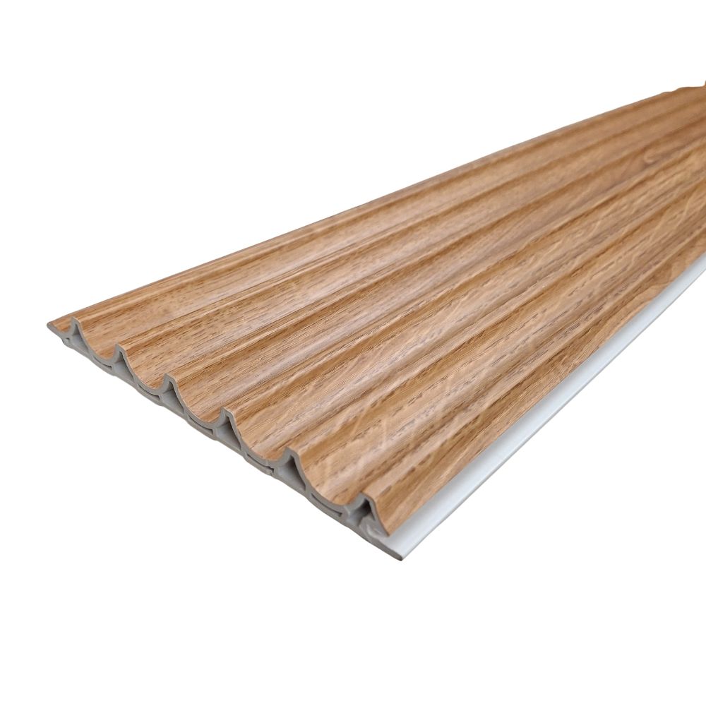 Wood Effect WPC Wave Style Wall Panels - Light Oak