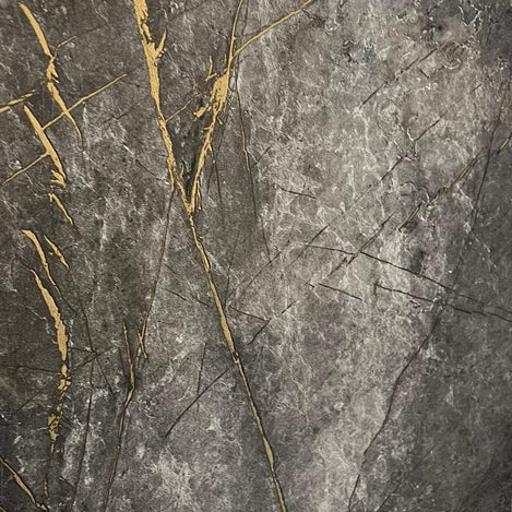 Light Black & Gold Marble Effect UPVC Wall Panel Covering 60x240cm (4 Pieces)