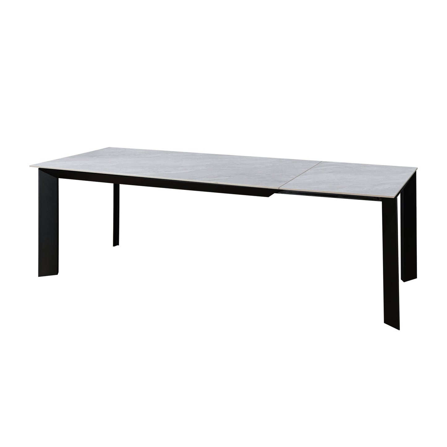 Riley Ceramic Pearla Grey 160-220cm - Extending Gloss