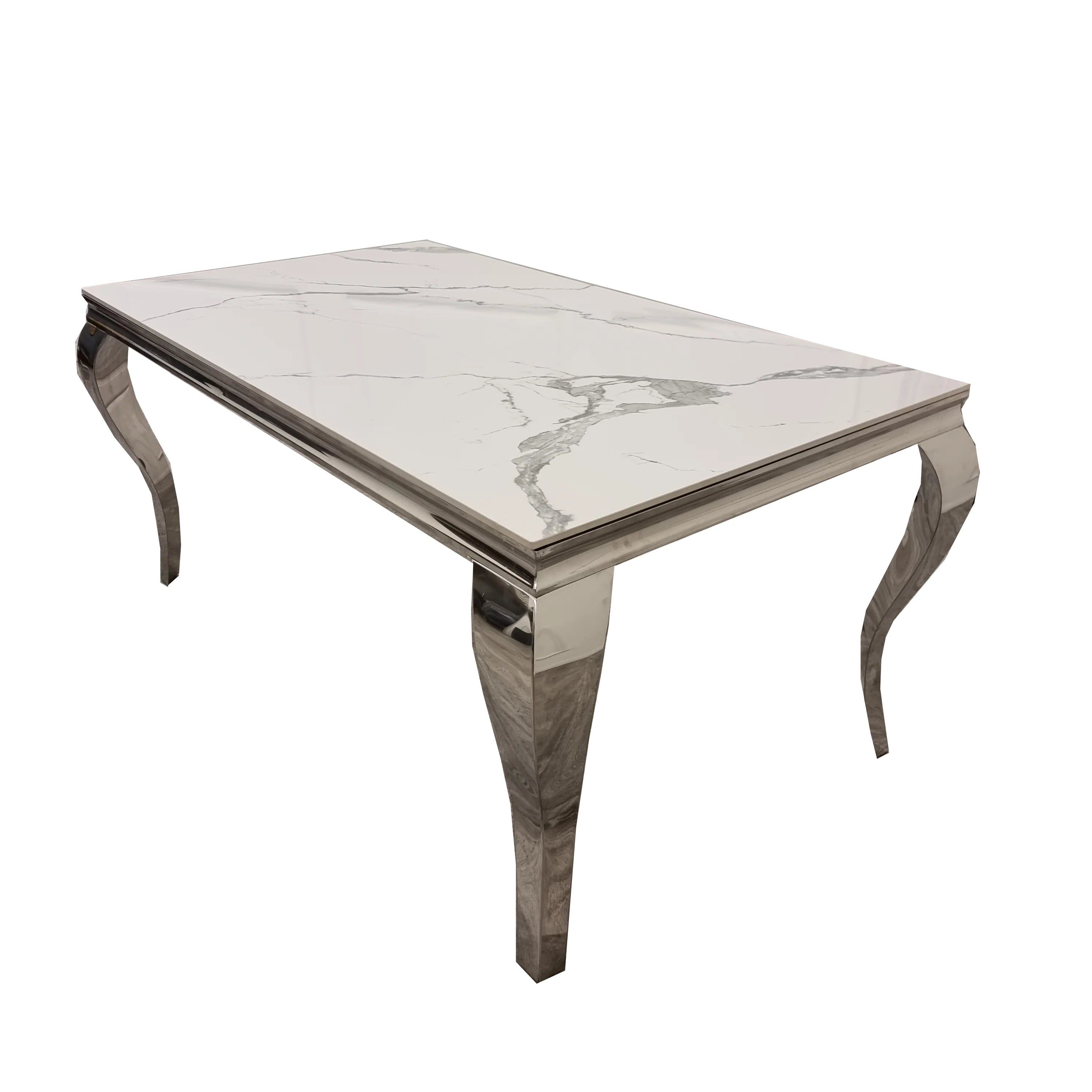 Louis Dining Table in Chrome 1.8M (All Colours)