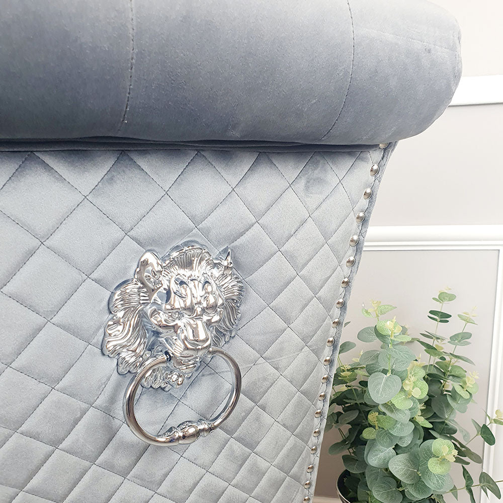 Emma/Lucy Dining Chair with Lion Knocker & Quilted Back (All Colours)